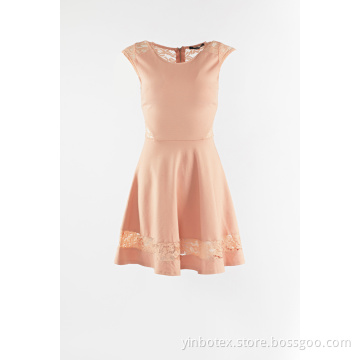 Knitting with lace one-piece dress